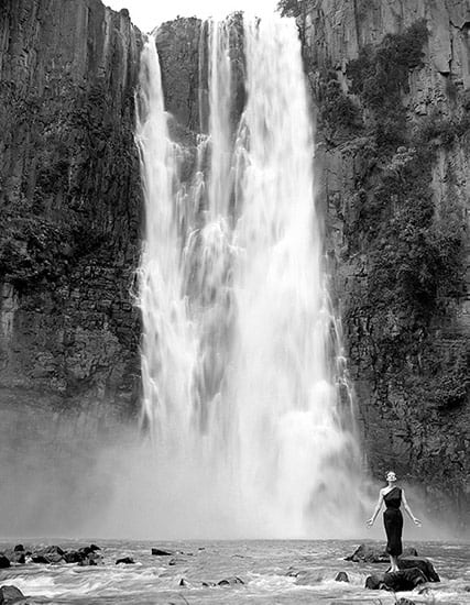 Wenda Parkinson at Howick Falls