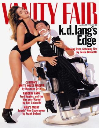 k.d. Lang and Cindy Crawford