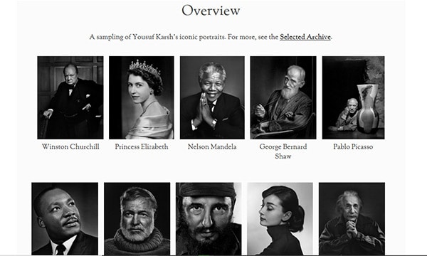 Yousuf Karsh Website