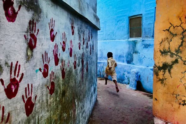 Boy in Mid-Flight, India