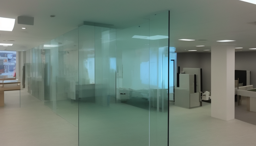 Scratch-resistant acrylic glass in an office.